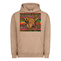 Pigment Burro serape leopard turquoise sunflowers cow Urban Hoodie - RanaPortraitStore