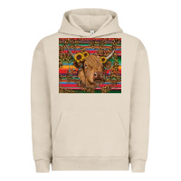 Pigment French Oak serape leopard turquoise sunflowers cow Urban Hoodie - RanaPortraitStore