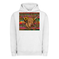 Pigment Lunar Rock serape leopard turquoise sunflowers cow Urban Hoodie - RanaPortraitStore