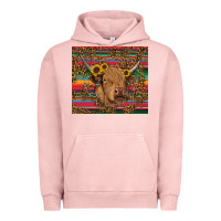 Pigment Salmon serape leopard turquoise sunflowers cow Urban Hoodie - RanaPortraitStore