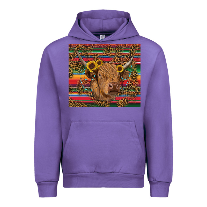 Serape Leopard Turquoise Sunflowers Cow Urban Hoodie by RanaPortraitStore | Teevron