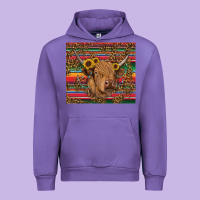 Urban Hoodie serape leopard turquoise sunflowers cow