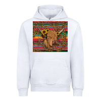 White serape leopard turquoise sunflowers cow Urban Hoodie - RanaPortraitStore