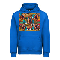 Cobalt serape gemstone glitter cowhide lady of guadalupe Urban Hoodie - RanaPortraitStore