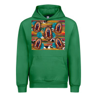 Emerald serape gemstone glitter cowhide lady of guadalupe Urban Hoodie - RanaPortraitStore