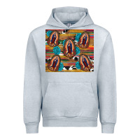 Heather Grey serape gemstone glitter cowhide lady of guadalupe Urban Hoodie - RanaPortraitStore