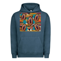 Pigment Midnight Navy serape gemstone glitter cowhide lady of guadalupe Urban Hoodie - RanaPortraitStore