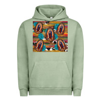 Pigment Oil Green serape gemstone glitter cowhide lady of guadalupe Urban Hoodie - RanaPortraitStore