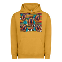Pigment Peanut Butter serape gemstone glitter cowhide lady of guadalupe Urban Hoodie - RanaPortraitStore