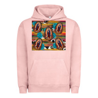 Pigment Salmon serape gemstone glitter cowhide lady of guadalupe Urban Hoodie - RanaPortraitStore