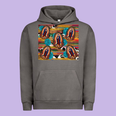 Urban Hoodie serape gemstone glitter cowhide lady of guadalupe