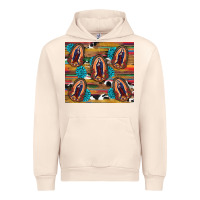 Sandshell serape gemstone glitter cowhide lady of guadalupe Urban Hoodie - RanaPortraitStore