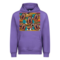 Tulip serape gemstone glitter cowhide lady of guadalupe Urban Hoodie - RanaPortraitStore