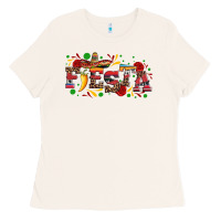 Bone fieasta with sombrero rose and pepper Ladies Tee - Artiststas