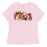 Bubblegum Pink fieasta with sombrero rose and pepper Ladies Tee - Artiststas