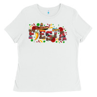 White fieasta with sombrero rose and pepper Ladies Tee - Artiststas
