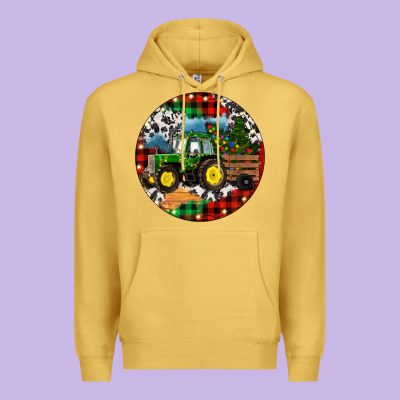 Premium Hoodie Christmas Farm Tractor