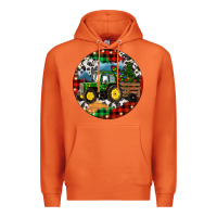 Carrot Christmas Farm Tractor Premium Hoodie - RanaPortraitStore