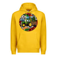 Lemon Christmas Farm Tractor Premium Hoodie - RanaPortraitStore