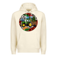 Sandshell Christmas Farm Tractor Premium Hoodie - RanaPortraitStore