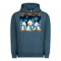 Pigment Midnight Navy snowman winter Urban Hoodie - RanaPortraitStore