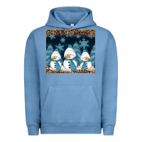 Pigment Pebble Blue snowman winter Urban Hoodie - RanaPortraitStore