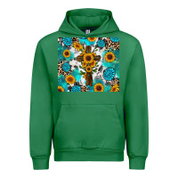 Emerald sunflower cross cowhide gemstones Urban Hoodie - RanaPortraitStore