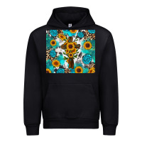 Foreset Green sunflower cross cowhide gemstones Urban Hoodie - RanaPortraitStore