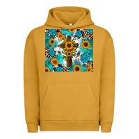 Pigment Peanut Butter sunflower cross cowhide gemstones Urban Hoodie - RanaPortraitStore