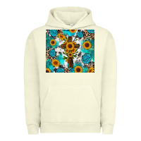Pigment Pistachio sunflower cross cowhide gemstones Urban Hoodie - RanaPortraitStore