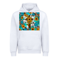 White sunflower cross cowhide gemstones Urban Hoodie - RanaPortraitStore