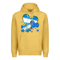 Antique Gold nicaragua hearts Premium Hoodie - texasbilliewilder