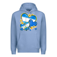 Colony Blue nicaragua hearts Premium Hoodie - texasbilliewilder