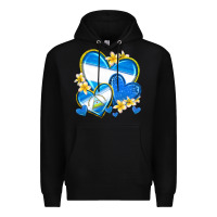 Black nicaragua hearts Premium Hoodie - texasbilliewilder