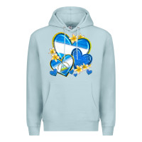 Blue Mist nicaragua hearts Premium Hoodie - texasbilliewilder