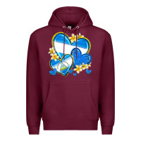 Burgundy nicaragua hearts Premium Hoodie - texasbilliewilder