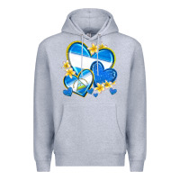 Heather Grey nicaragua hearts Premium Hoodie - texasbilliewilder
