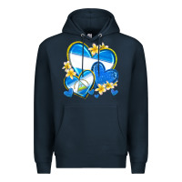 Navy nicaragua hearts Premium Hoodie - texasbilliewilder