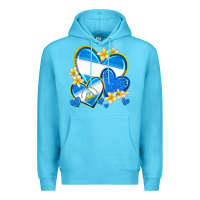 Ocean Blue nicaragua hearts Premium Hoodie - texasbilliewilder