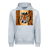 Heather Grey tiger scratch mark Urban Hoodie - RanaPortraitStore
