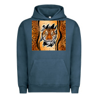 Pigment Midnight Navy tiger scratch mark Urban Hoodie - RanaPortraitStore