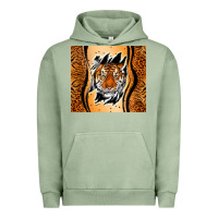 Pigment Oil Green tiger scratch mark Urban Hoodie - RanaPortraitStore