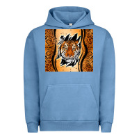 Pigment Pebble Blue tiger scratch mark Urban Hoodie - RanaPortraitStore