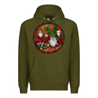 Army Green Gnome Truck Christmas Premium Hoodie - RanaPortraitStore