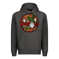 Charcoal Heather Gnome Truck Christmas Premium Hoodie - RanaPortraitStore