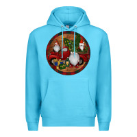 Ocean Blue Gnome Truck Christmas Premium Hoodie - RanaPortraitStore