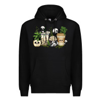 Black panda coffee cups Premium Hoodie - texasbilliewilder