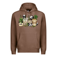 Chestnut panda coffee cups Premium Hoodie - texasbilliewilder