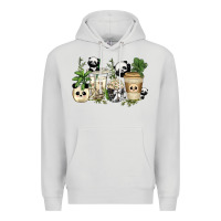 Dove Grey panda coffee cups Premium Hoodie - texasbilliewilder