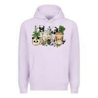 Lilac panda coffee cups Premium Hoodie - texasbilliewilder